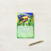Toco Toucan met Brazilië Vlag Post-it® Notes (Op bureau)
