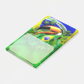 Toco Toucan met Brazilië Vlag Post-it® Notes (Schuin)