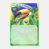 Toco Toucan met Brazilië Vlag Post-it® Notes (Voorkant)