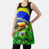 Toco Toucan met Brazilië Vlag Schort (Insitu)