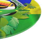 Toco Toucan met Brazilië Vlag Snijplank (Hoek)
