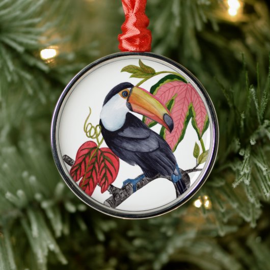 Toco Toucan Metalen Ornament (Boom)