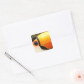 Toco Toucan (Ramphastos toco) is de grootste Vierkante Sticker (Envelop)