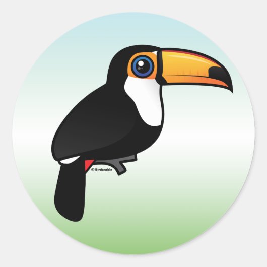 Toco Toucan Ronde Sticker (Voorkant)