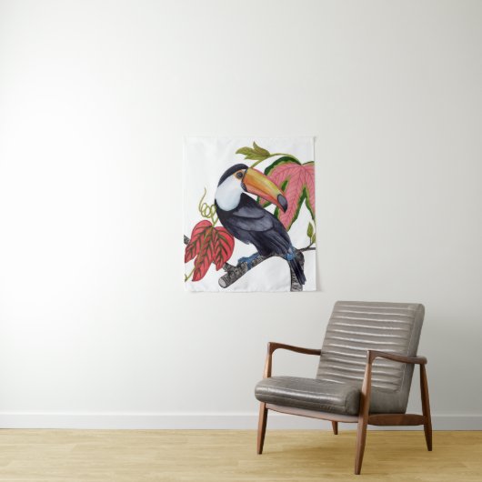 Toco Toucan Wandkleed (In situ)
