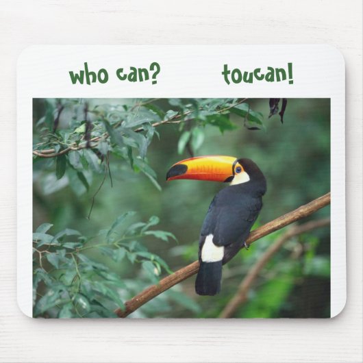 Toco Toucan, wie kan? toucan! Muismat (Voorkant)