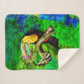 Toco-vogel Toekan Babydeken Sherpa Deken (Voorkant (horizontaal))