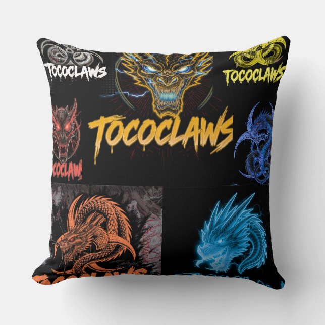 TOCOCLAWS Drakon Bataljon: Toxische Biohazard Stik Kussen (Voorkant)