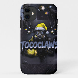 tococlaws, giftige honkbal, gasmaskerkunst, skelet Case-Mate iPhone case