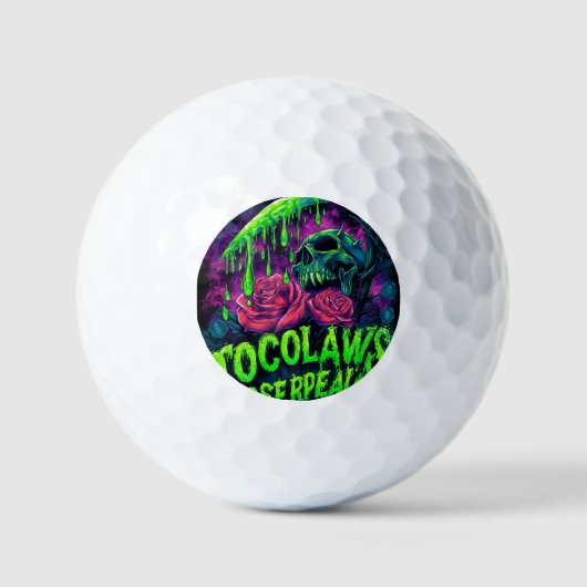 TOCOCLAWS Grim Reaper Schedel Slijm Roos Horror Golfballen (Voorkant)