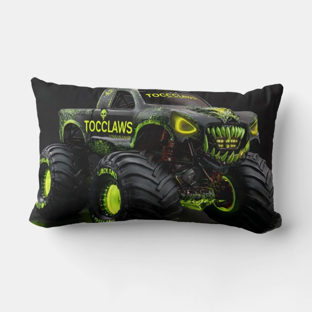 TOCOCLAWS Moeras Beest: Giftige Schedel Monstertru Kussen (Achterkant)
