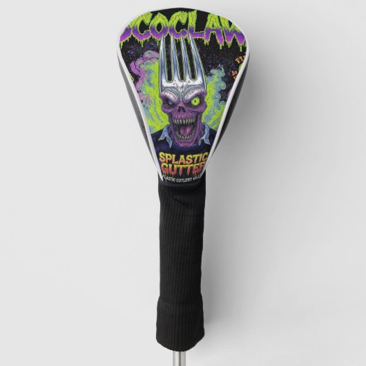 TOCOCLAWS Splastic Gout Toxic Vork Zombie Golfheadcover (Voorkant)