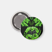 TOCOCLAWS Tweeling Neon Groene Bliksem Draken Magneet (Voorkant / Achterkant)