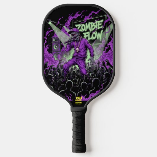 TOCOCLAWS "Zombie Flow" Pro Pickleball Paddle (Voorkant)