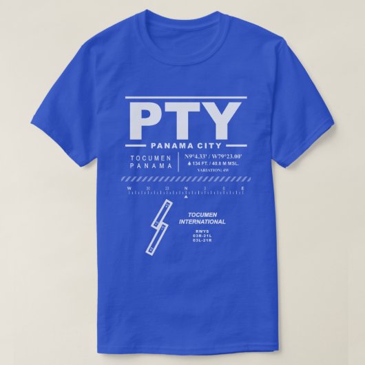 Tocumen International Airport PTY T-Shirt (Design voorkant)