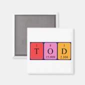 Tod periodiek table name magnet (Voorkant / Achterkant)