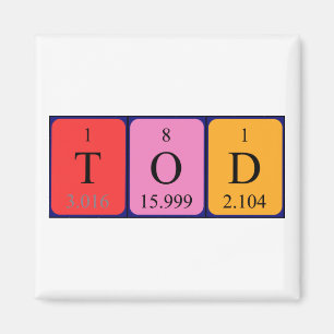Tod periodiek table name magnet