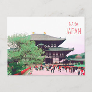 Todai-ji Nara tempel Japanse reis Briefkaart