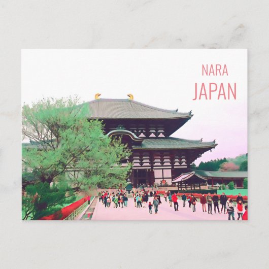 Todai-ji Nara tempel Japanse reis Briefkaart (Voorkant)