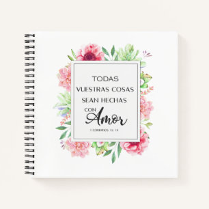 Todas vuestras cosas sean hechas con amor notitieboek