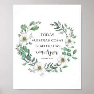 Todas vuestras cosas Spaans bijbelblad Poster