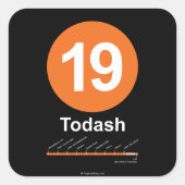 Todash Vierkante Sticker (Voorkant)
