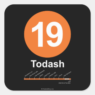 Todash Vierkante Sticker
