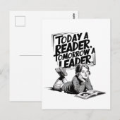 Today a Reader - Book Reading Girl - Bookworm Girl Briefkaart (Voorkant / Achterkant)