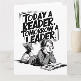 Today a Reader - Book Reading Girl - Bookworm Girl Kaart