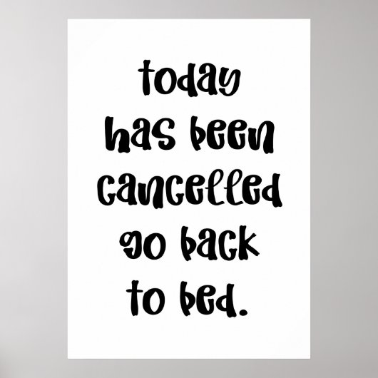Today has been cancelled  poster (Voorkant)