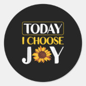 Today I Choose Joy Ronde Sticker (Voorkant)