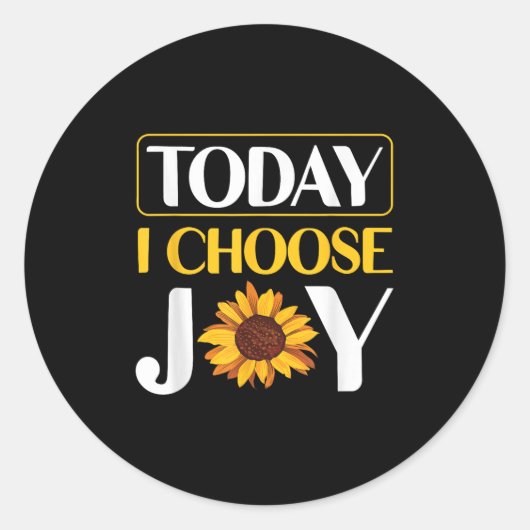 Today I Choose Joy  Ronde Sticker (Voorkant)