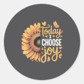 Today I Choose Joy  Ronde Sticker (Voorkant)