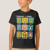 Today I Feel... Funny Animals Emotional Boxes Emot T-shirt (Voorkant)