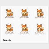 Today I’m a Determined Fox – Kawaii Sticker (Vel)