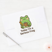 Today I’m a Serious Frog – Funny Kawaii Sticker (Envelop)