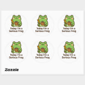 Today I’m a Serious Frog – Funny Kawaii Sticker (Vel)