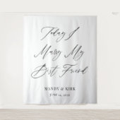 Today I Marry My Best Friend Wedding Backdrop  Wandkleed (Voorkant)