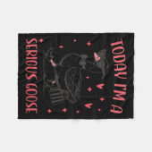 Today I'm A Serious Goose Funny Cowboy Goose  Fleece Deken (Voorkant (Horizontaal))