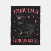 Today I'm A Serious Goose Funny Cowboy Goose Fleece Deken (Voorkant)