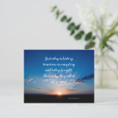 Today Is A Gift Sunrise Inspirational Quote Briefkaart (Staand voorkant)