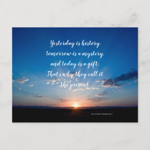 Today Is A Gift Sunrise Inspiron Quote Briefkaart