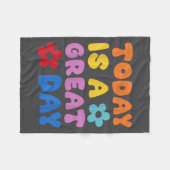Today Is A Great Day Motivational Quotes Optimisti Fleece Deken (Voorkant (Horizontaal))