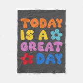 Today Is A Great Day Motivational Quotes Optimisti Fleece Deken (Voorkant)