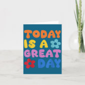 Today Is A Great Day Motivational Quotes Optimisti Kaart (Voorkant)