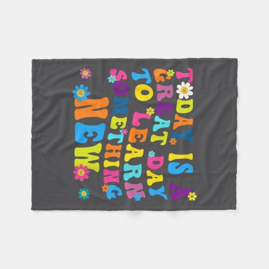 Today Is A Great Day To Learn Soing New Motivation Fleece Deken (Voorkant (Horizontaal))