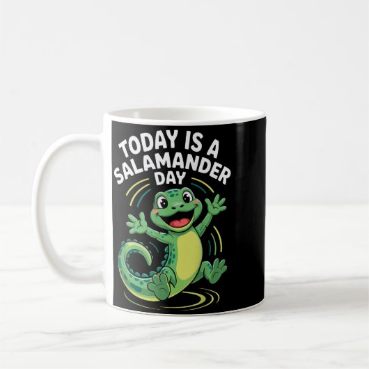 Today Is A Salamander Day Funny Cute Cartoon Herpe Koffiemok (Links)