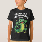 Today Is A Salamander Day Funny Cute Cartoon Herpe T-shirt (Voorkant)