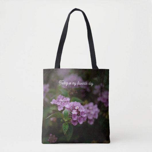 Today Is My Favorite Day - Moody Purple Floral Tote Bag (Voorkant)