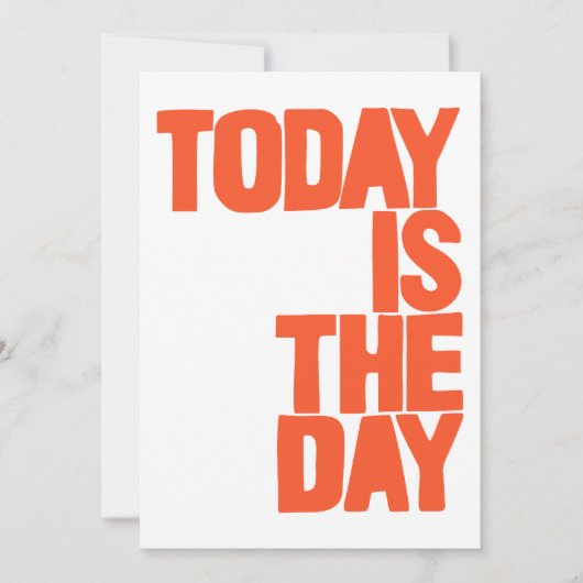 Today is the day kaart (Voorkant)